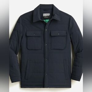NWOT J. Crew Navy Eco Nordic Insulated Over Shirt Jacket W PrimaLoft Men's XL